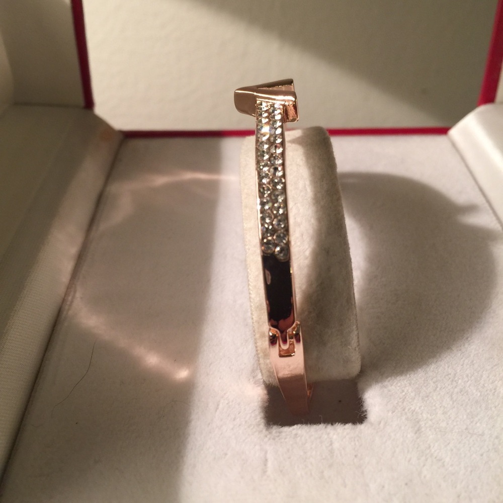 Essential V Rose Gold & Rhinestone Bracelet - Picture 5 of 8